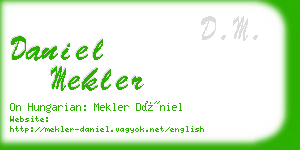 daniel mekler business card